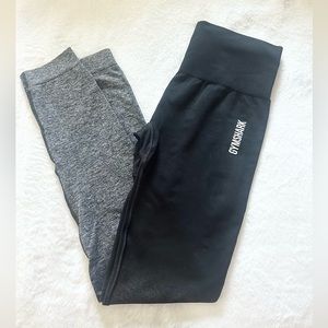 Gymshark Adapt Ombre Seamless Leggings - Black/Black Marl, Sz XS